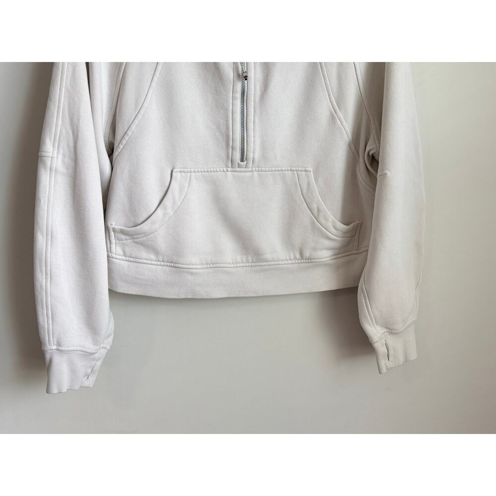 Lululemon Scuba Oversized Funnel Neck Half Zip Sweatshirt Natural Ivory XS / S - Picture 5 of 11
